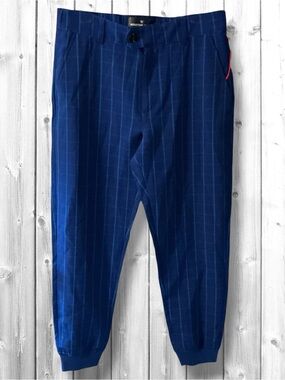 🌹NWT-Houston White Men's Navy Blue Pinstripe Jogger Pants
